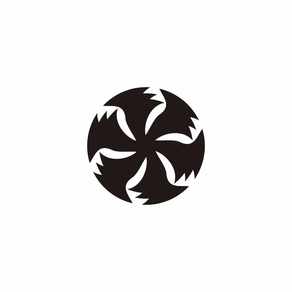 Коло Технологія Округлий Геометричний Простий Символ Вектор Логотипу — стоковий вектор