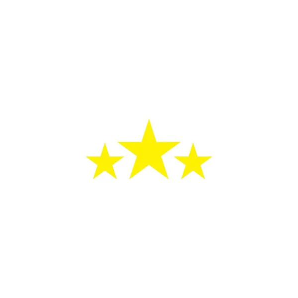 Tres Estrellas Felicidades Símbolo Geométrico Simple Logo Vector — Archivo Imágenes Vectoriales