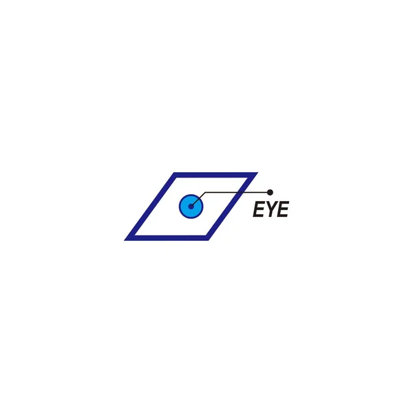 Робототехника Глаз Простой Геометрический Символ Простой Вектор Логотипа — стоковый вектор