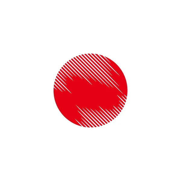 Ilustrasi Lingkaran Abstrak Latar Belakang Simbol Geometris Vektor Logo Sederhana - Stok Vektor