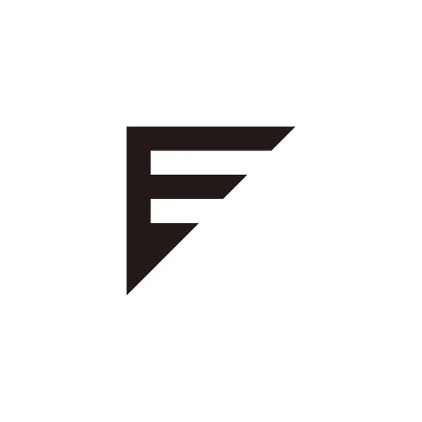 Harfi Üçgeni Bıçak Geometrik Sembolü Basit Logo Vektörü — Stok Vektör