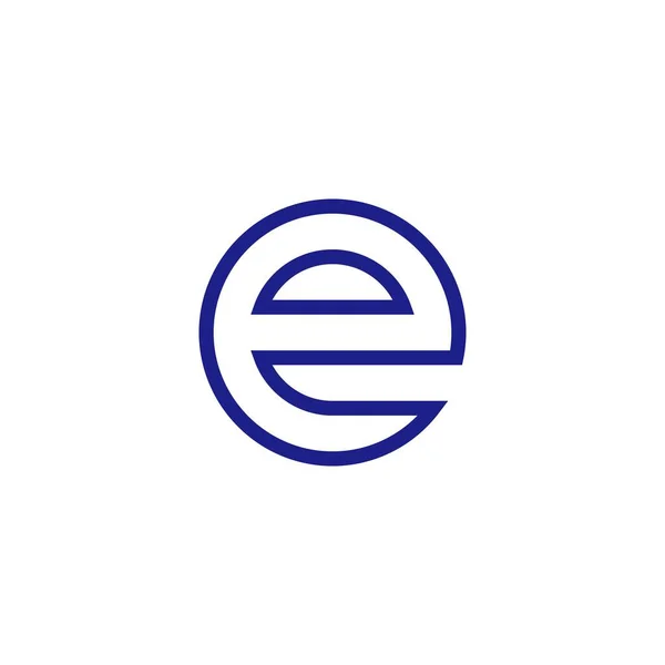 Carta Círculo Linha Símbolo Geométrico Vetor Logotipo Simples — Vetor de Stock