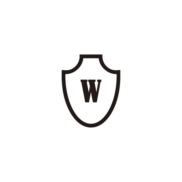 Litera Tarczy Symbol Geometryczny Linii Prosty Wektor Logo — Wektor stockowy