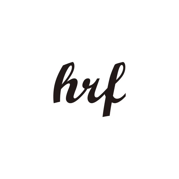 Hrf Harfi Geometrik Sembolü Basit Logo Vektörüne Bağlar — Stok Vektör