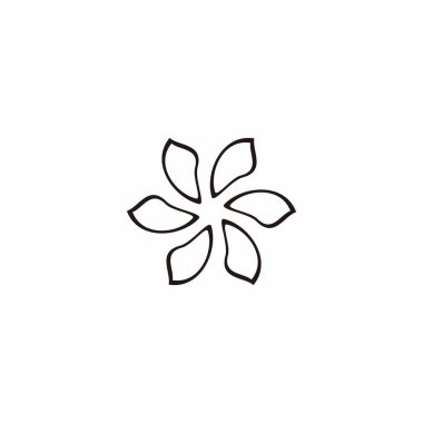 Yapraklar, yuvarlak geometrik sembol basit logo vektörü