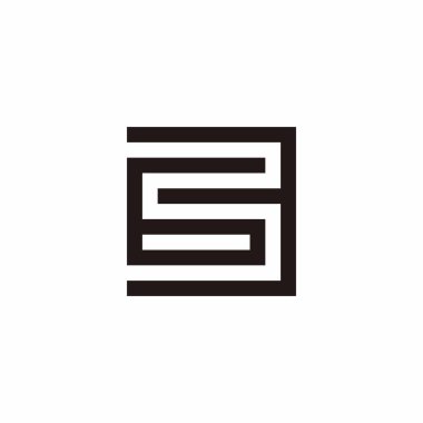 6 ve 3 numaralı geometrik sembol basit logo vektörü