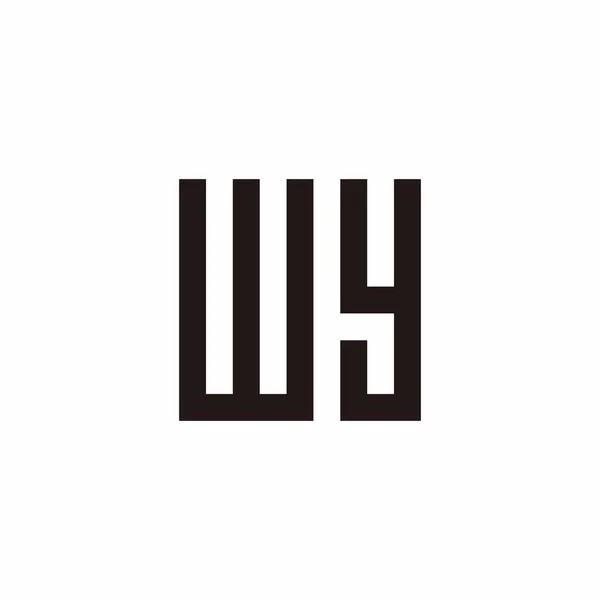 List Prostokąty Kwadratowy Symbol Geometryczny Prosty Wektor Logo — Wektor stockowy