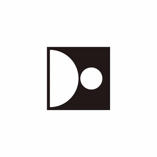 Lettera Persone Simbolo Geometrico Semplice Logo Vettore — Vettoriale Stock