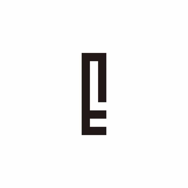 Carta Retângulo Símbolo Geométrico Logotipo Simples Vetor —  Vetores de Stock