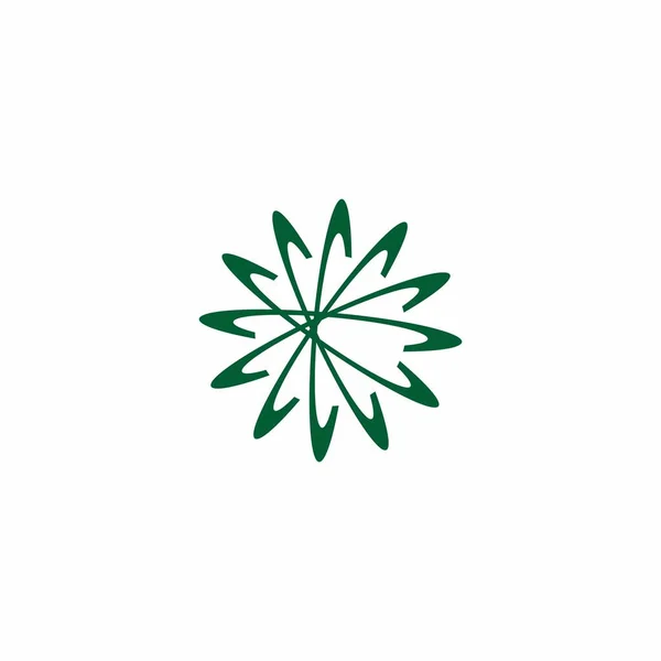 Corda Símbolo Geométrico Circular Vetor Logotipo Simples — Vetor de Stock