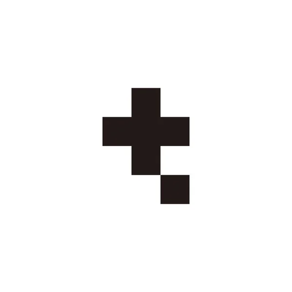 Buchstabe Quadrat Punkt Geometrisches Symbol Einfacher Logo Vektor — Stockvektor