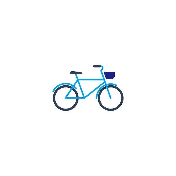 Cykel Illustration Geometrisk Symbol Enkel Logotyp Vektor — Stock vektor