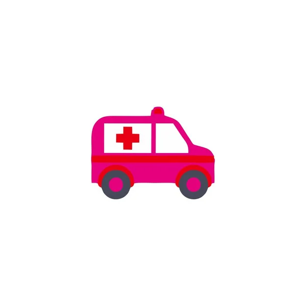 Ambulance Car Illustration Geometric Symbol Simple Logo Vector — Stock Vector