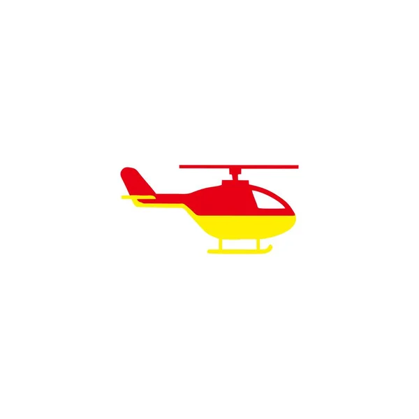 Helicóptero Símbolo Geométrico Vetor Logotipo Simples — Vetor de Stock