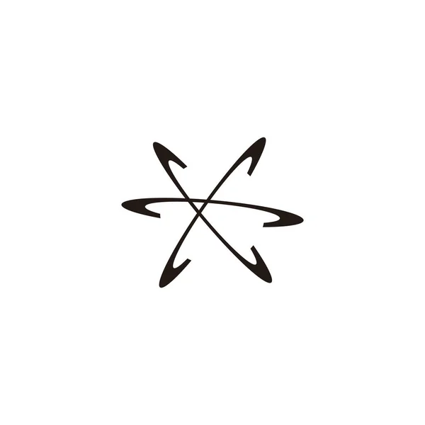 Setas Símbolo Geométrico Hexágono Vetor Logotipo Simples — Vetor de Stock