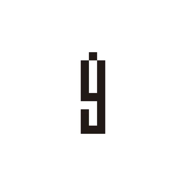Γράμμα Ορθογώνιο Γεωμετρικό Σύμβολο Απλό Διάνυσμα Λογότυπο — Διανυσματικό Αρχείο