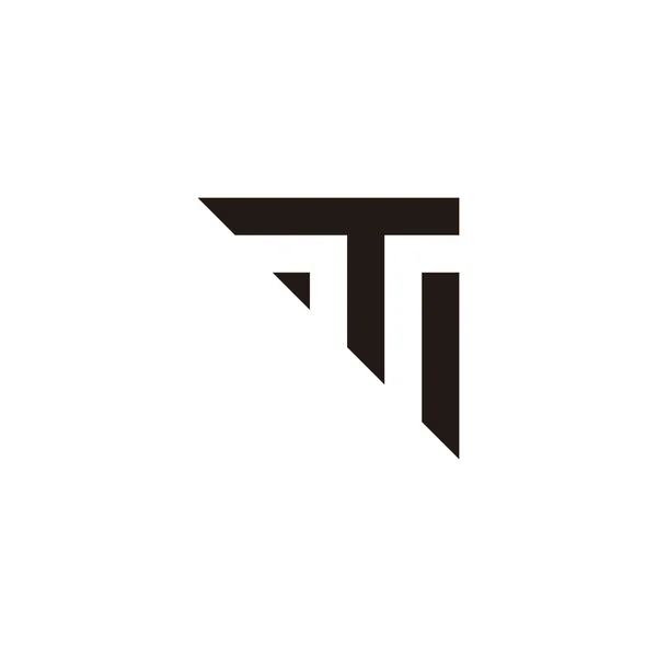 Letra Símbolo Geométrico Triângulo Vetor Logotipo Simples —  Vetores de Stock