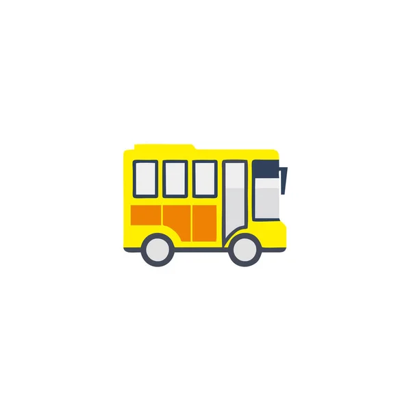 Bus Geometrisches Symbol Einfacher Logo Vektor — Stockvektor