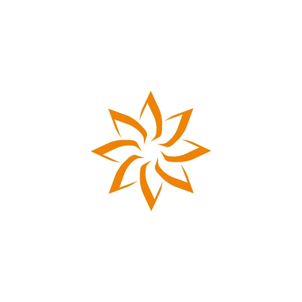 Gwiazda Lub Kwiat Symbol Geometryczny Prosty Wektor Logo — Wektor stockowy