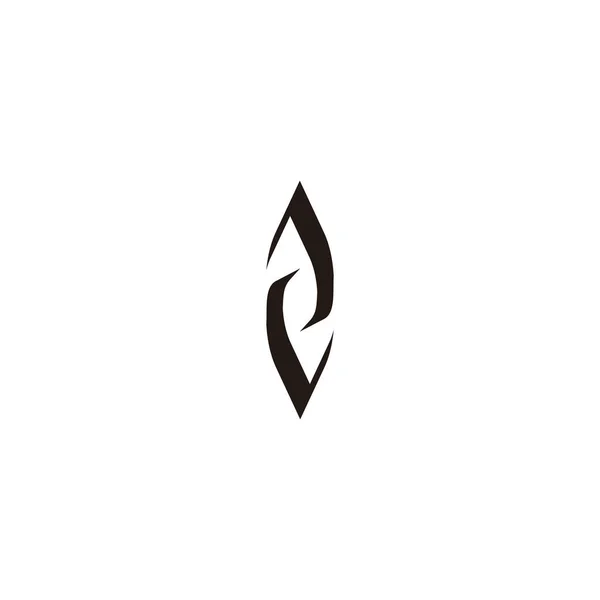 Nummer Verlässt Geometrisches Symbol Einfacher Logo Vektor — Stockvektor