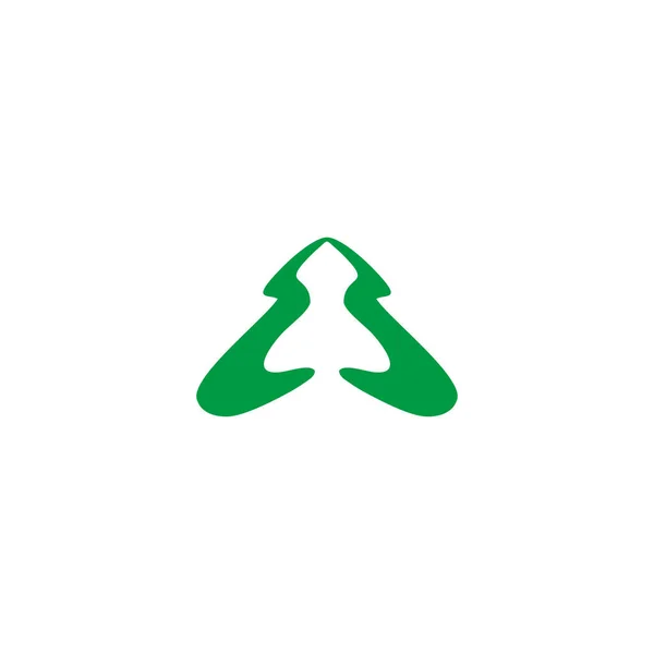 Sosna Prosty Geometryczny Symbol Prosty Wektor Logo — Wektor stockowy