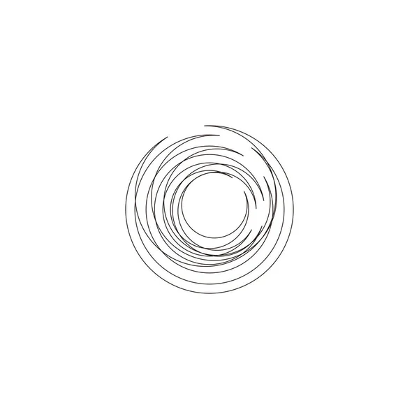 Скретч Лінії Круговий Геометричний Символ Простий Вектор Логотипу — стоковий вектор