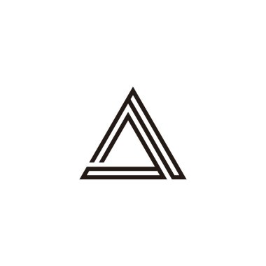 Pa üçgeni harfi, geometrik semboller basit logo vektörü