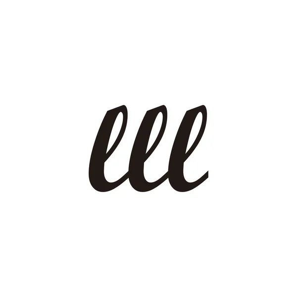 Lettre Lll Connecter Symbole Géométrique Simple Logo Vecteur — Image vectorielle