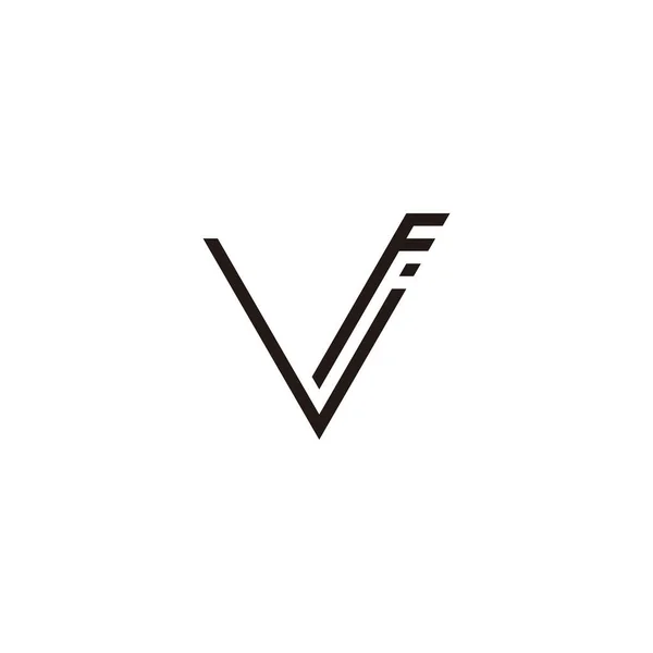 Carta Triângulo Símbolo Geométrico Vetor Logotipo Simples —  Vetores de Stock