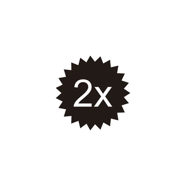 Sticker Numéro Symbole Géométrique Simple Logo Vecteur — Image vectorielle