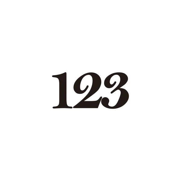 Nummer 123 Cirkel Geometrisk Symbol Enkel Logotyp Vektor — Stock vektor