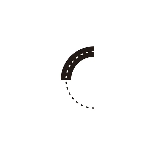 Letter Highway Geometric Symbol Simple Logo Vector — Stock Vector