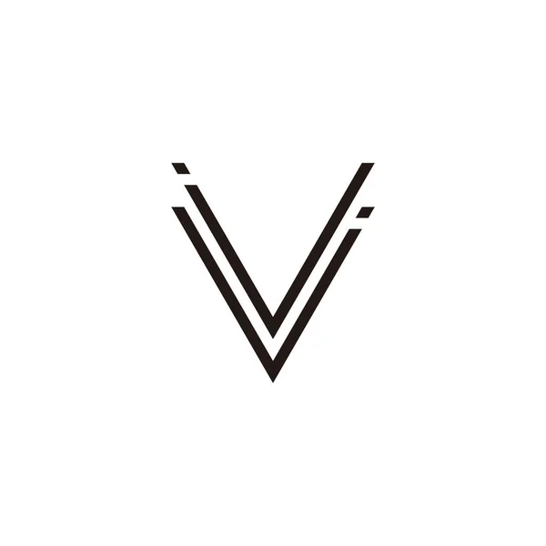 Litera Trójkąt Linie Geometryczne Symbol Prosty Wektor Logo — Wektor stockowy