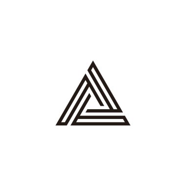 B harfleri, üçgen geometrik sembol basit logo vektörü