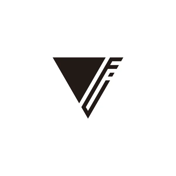 Carta Símbolo Geométrico Triângulo Logotipo Simples Vetor —  Vetores de Stock