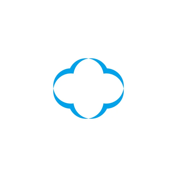 Хмара Птахи Геометричний Символ Простий Вектор Логотипу — стоковий вектор