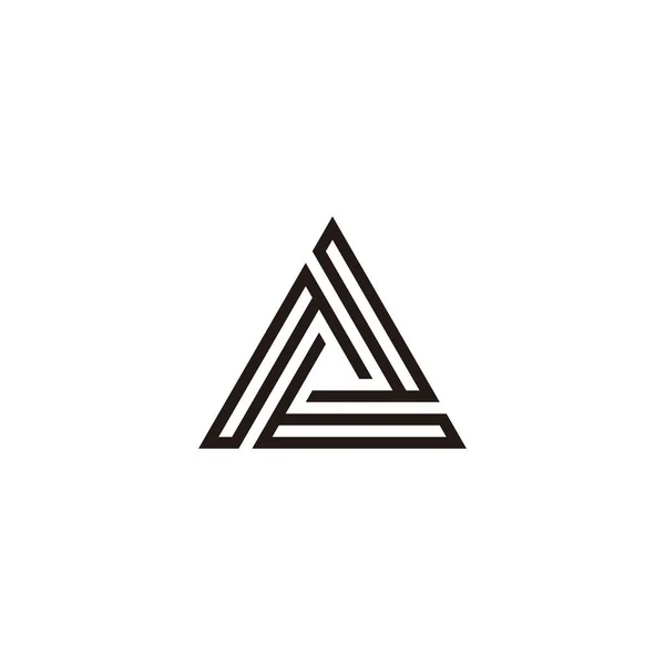 Letras Símbolo Geométrico Triângulo Vetor Logotipo Simples —  Vetores de Stock