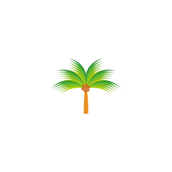 Cocotier Symbole Géométrique Simple Logo Vecteur — Image vectorielle