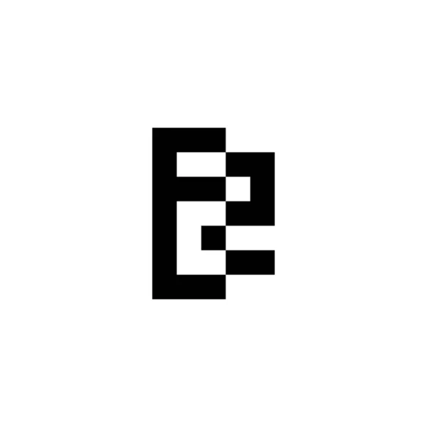 Letter Number Square Geometric Symbol Simple Logo Vector — Stock vektor