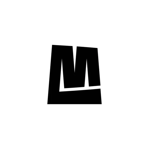 字母L和M平方几何符号简单标识向量 — 图库矢量图片
