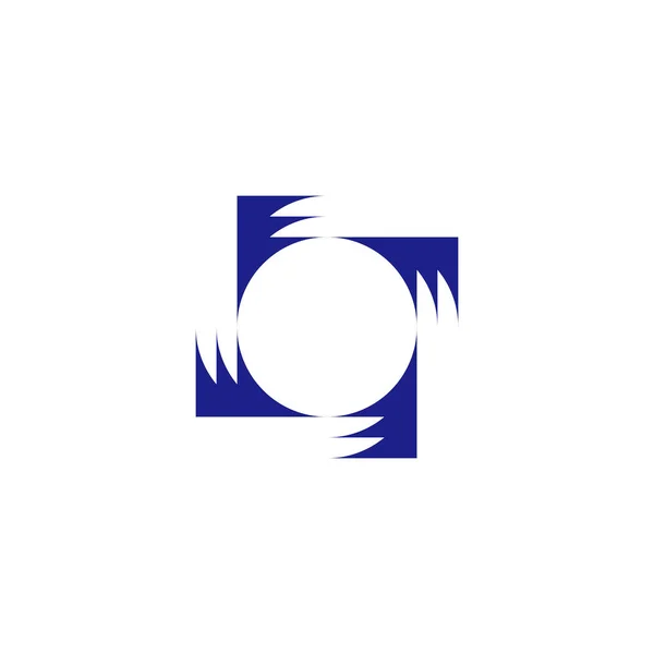 Круг Округлый Геометрический Символ Простой Вектор Логотипа — стоковый вектор
