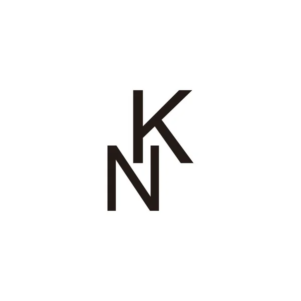 字母N和K几何符号简单标识向量 — 图库矢量图片