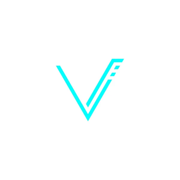 Buchstabe Dreieck Linie Geometrisches Symbol Einfacher Logo Vektor — Stockvektor