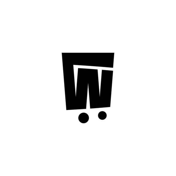 List Koszyk Symbol Geometryczny Prosty Wektor Logo — Wektor stockowy