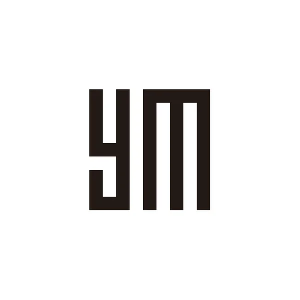 Letter Vierkant Rechthoeken Geometrische Symbool Eenvoudige Logo Vector — Stockvector