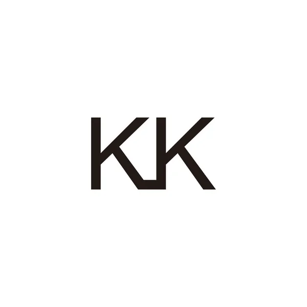 字母Kk连接几何符号简单标识向量 — 图库矢量图片