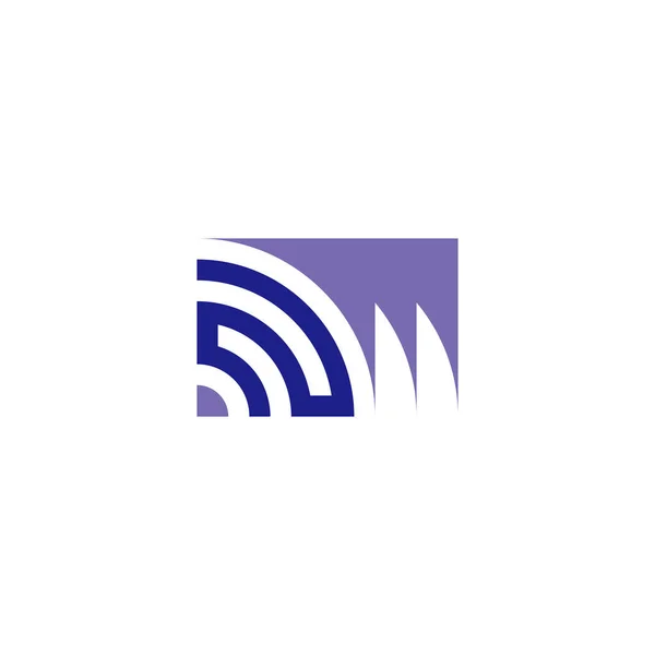 Carta Sinal Símbolo Geométrico Vetor Logotipo Simples — Vetor de Stock