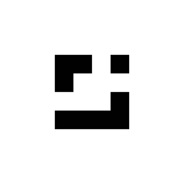 Letter Vierkante Geometrische Symbool Eenvoudige Logo Vector — Stockvector