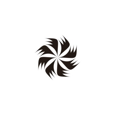 E harfi yuvarlanmış geometrik sembol basit logo vektörü