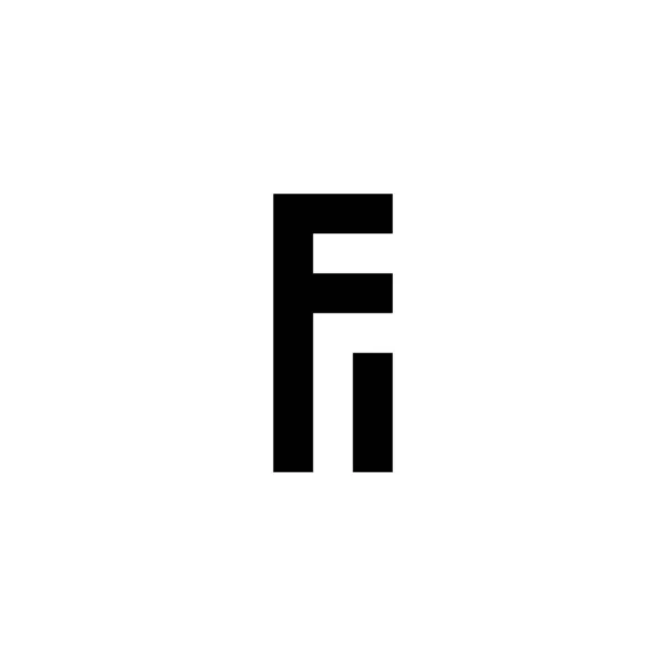 Brev Fyrkantig Geometrisk Symbol Enkel Logotyp Vektor — Stock vektor